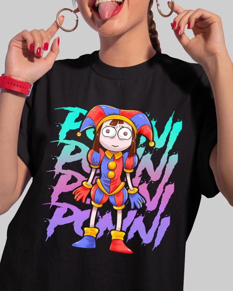 Anime The Amazing Digital Circus Black T Shirt Size S 4XL Ponni S