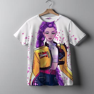 Nuevas Camisetas de Algodón para Niños con Estampado de Dibujos Animados KPop Demon Hunters Camisetas de Manga Corta de Verano Ropa para Niños y Niñas Tops Casuales