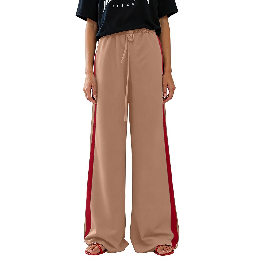 Damen Weite Hosen, Sommer Lässige Fließende Weite Hosen.