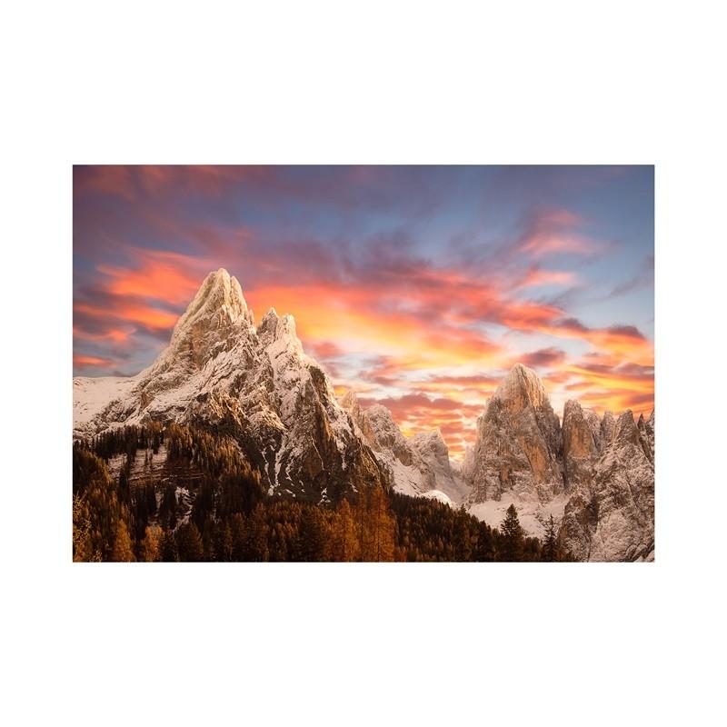 Spectacular Nature Wall Art Modern Print Featuring Aurora Waterfalls Mountains Serene Landscape Living Room Decor