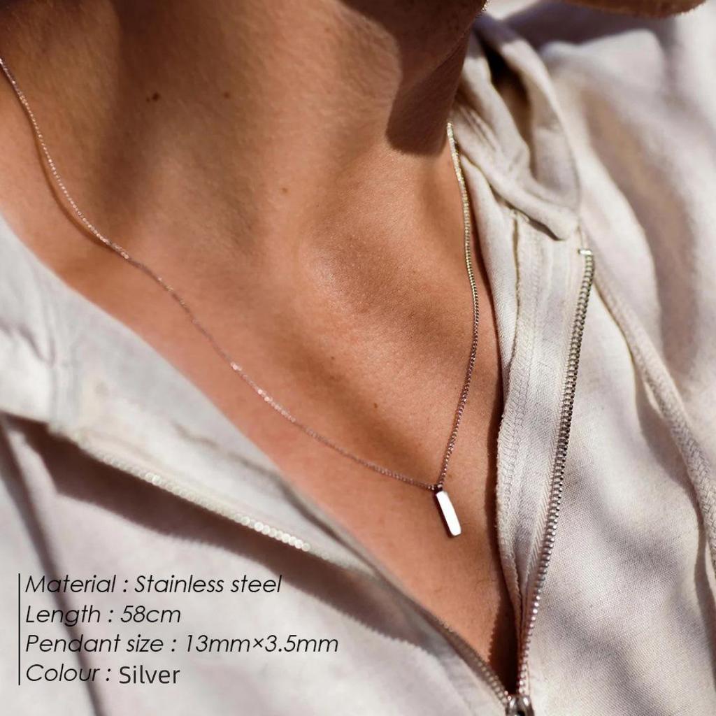 Minimalist Cuban Chain Necklace: Luxury European & American Design for Men