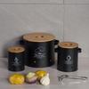 Kitchen Storage Canister Set with Bamboo Lids