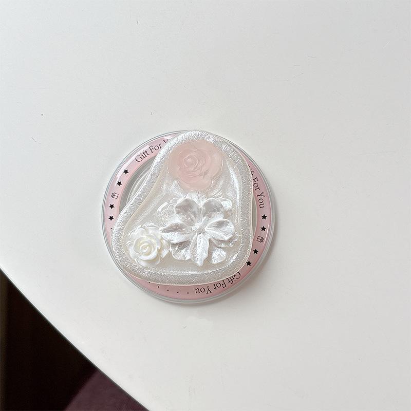 

Эстетичный магнитный держатель-подставка для телефона из смолы, с жемчужиной, на защелке, милый настольный аксессуар для просмотра без помощи рук, портативное кольцо для телефона