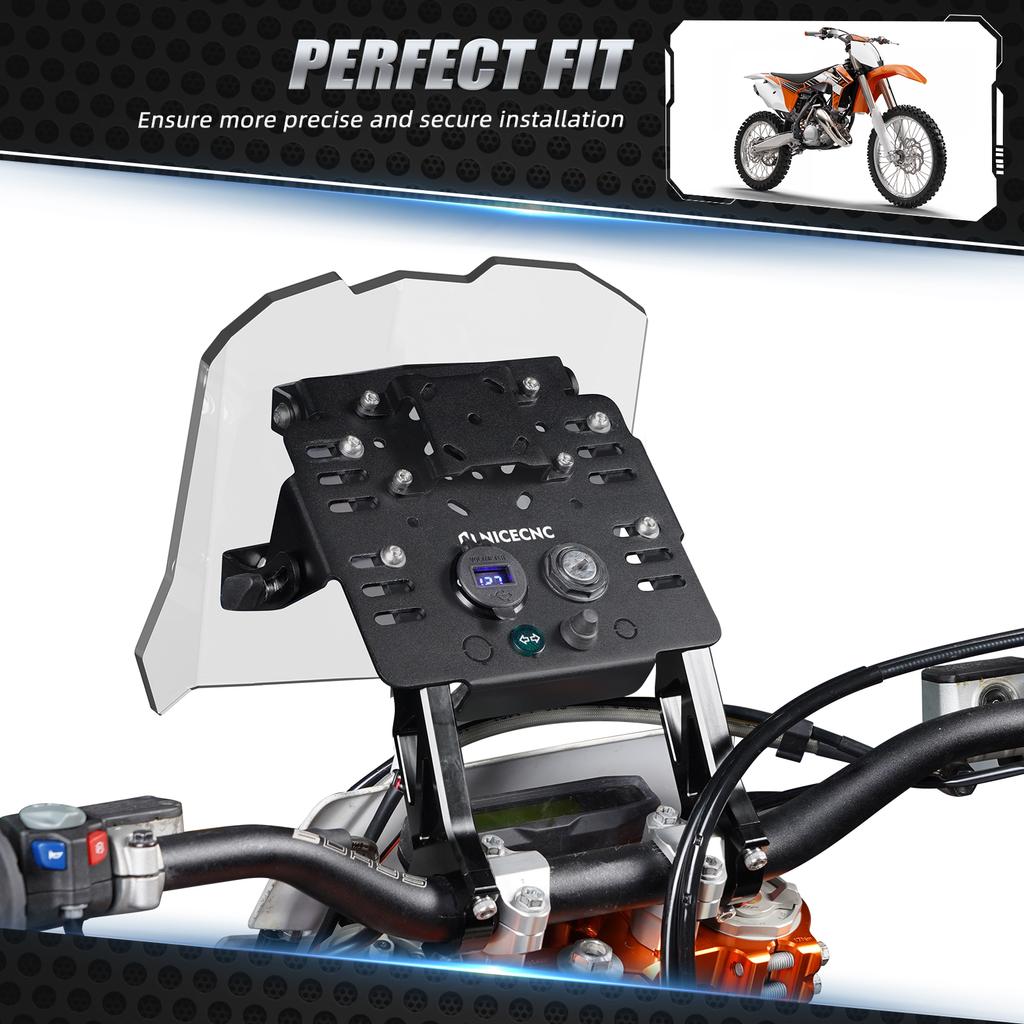 GPS Mount Bracket Mini Fairing Kit For KTM EXC 300 SXF 450 Husqvarna TE 300 GasGas EC 300 Beta RR 300 Honda Yamaha Suzuki Sherco