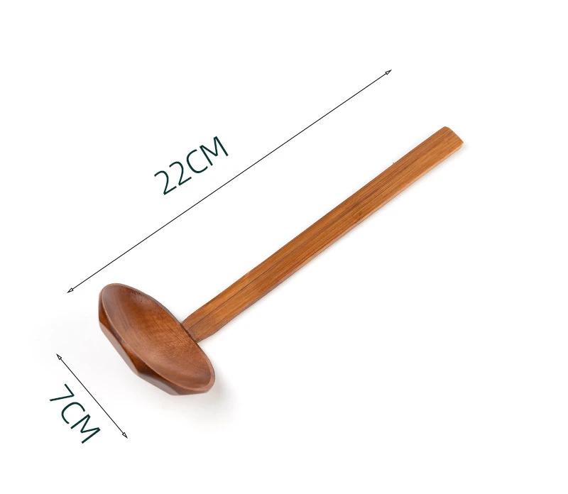 Japanese Long Handle Ramen Spoons Wooden Tableware Home Tablespoons Cute Soup Ladle Hot Pot Skimmer Kitchen Utensils