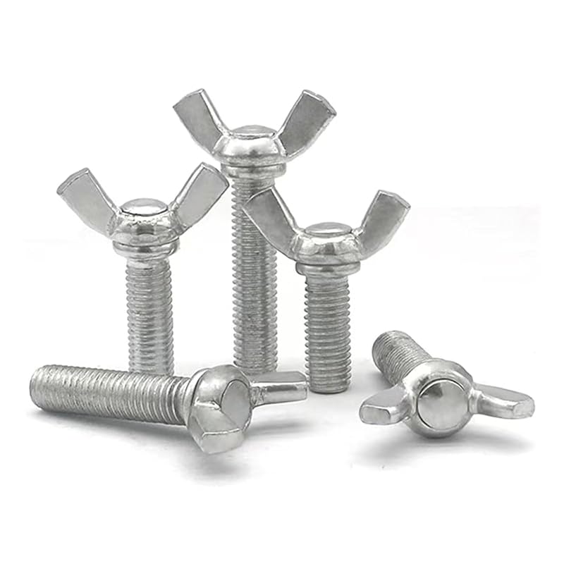M5-0.8 x 16mm Carbon Steel Galvanizing Wing Butterfly Screws Bolts,Wing Bolt,Machine Fastener,Thumb Hand Screws for Electronic Equipment,10 Pcs M4-0.7x10mm（10 Pcs）