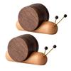 Walnut Snail Coasters Set Wood Cup Mat Placemats Heat-Resistant Drink Pads for Tea Coffee Mugs Natural Wood Grain Home Decor