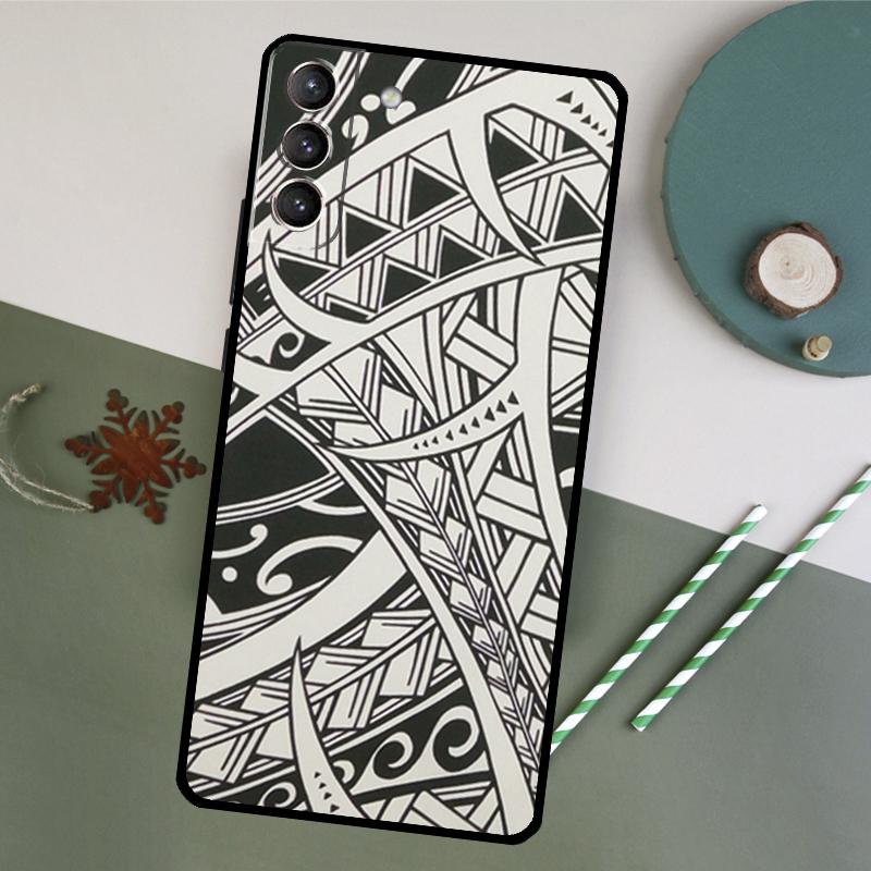 Maori Tribal Samoan Polynesian Print Phone Case For Samsung Galaxy S26 S23 Ultra S20 S21 S22 S24 S25 Plus S10 S25 FE Back Cover
