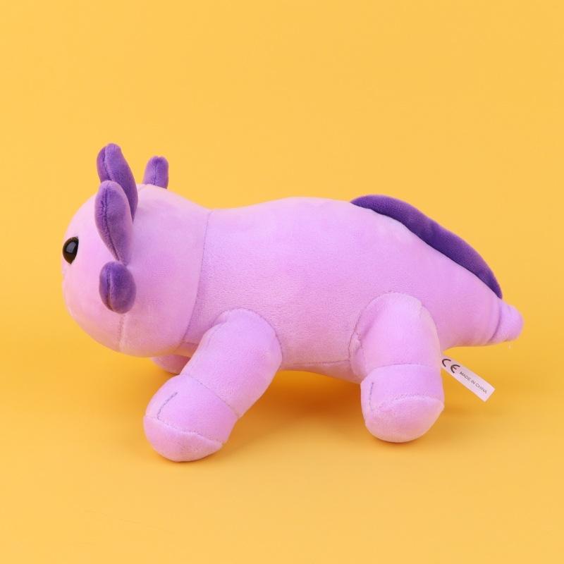 Cztery kolory przyczajona salamandra aksolotl kreskówka śliczna sześciokątna lalka dinozaura pluszowa zabawka dla dzieci