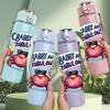 1PC Cabby And Tabbys Crab Cartoon 750ml Color Plastic Sports Water Bottle Leakproof Flip Straw Lid Suitable for Sports Office Home Use