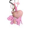 Cute Cartoon Pu Leather Puppy Pendant Y2K Creative Keychain Bag Ornament Backpack Hanging Decoration Car Keyring Gifts