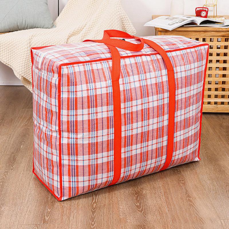 PP Woven Material Clothes Toy Sundries Organizer Bag Quilt Clothing Storage Bags Home Waterproof Dust-proof  Hand-held Bag