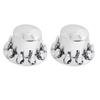 2PCS Rear Wheel Axle Covers Kit Chrome Plated Prevent Rust for Most Trucks Trailers Vehicles with 33mm Flange Lug Nuts