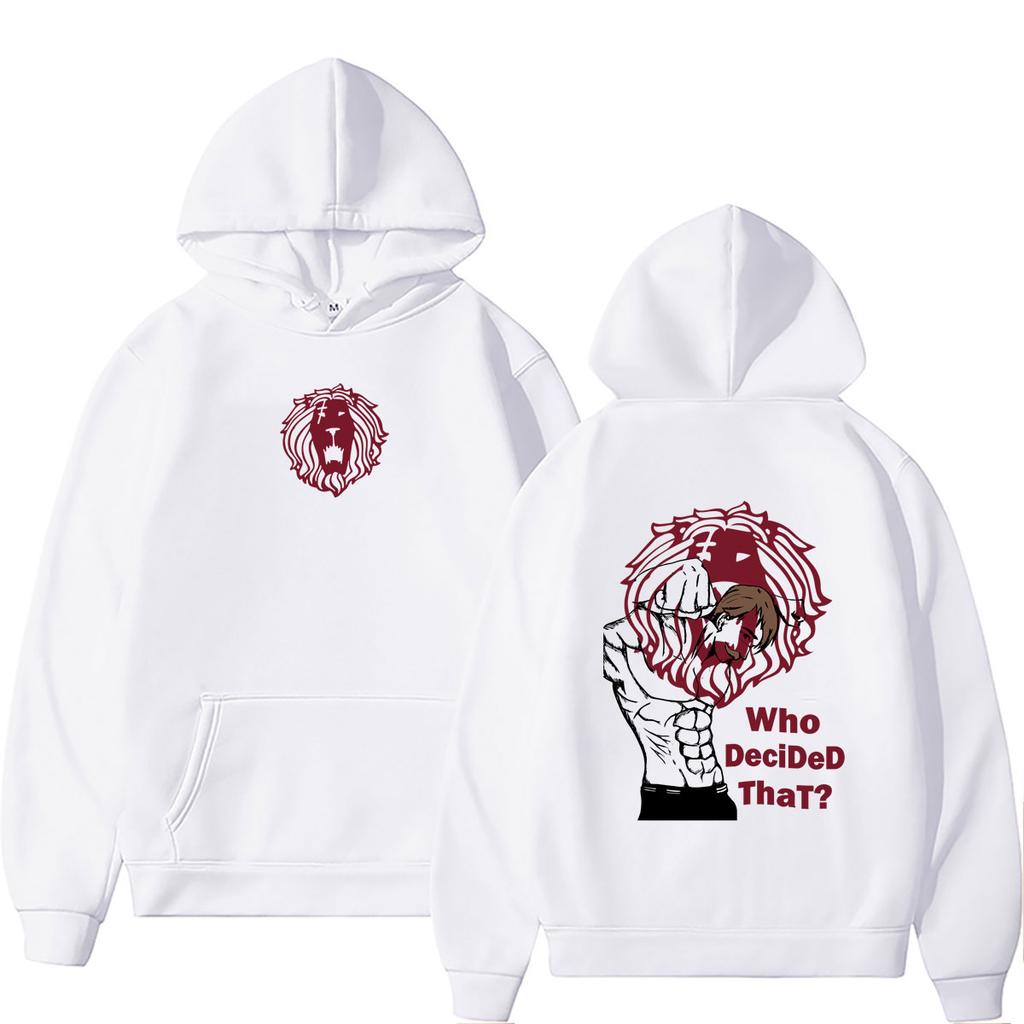 Anime The Seven Deadly Sins Lion's Sin of Pride Escanor Merch Hoodie Wo Manga Harajuku Oversized Hoodies Streetwear