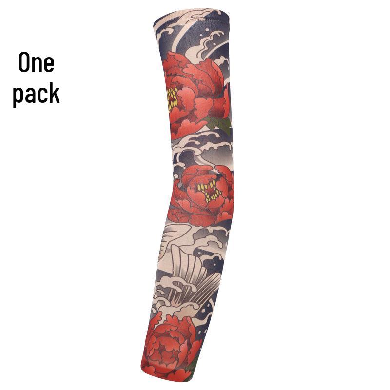 Seamless Outdoor Flower Tattoo Arm Sleeve - UV Protection for Cycling In Various Colors