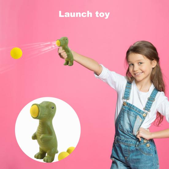Dinosaur Popper Toy Kids Stress Relief Ball Shooter Emotion Releasing Bright