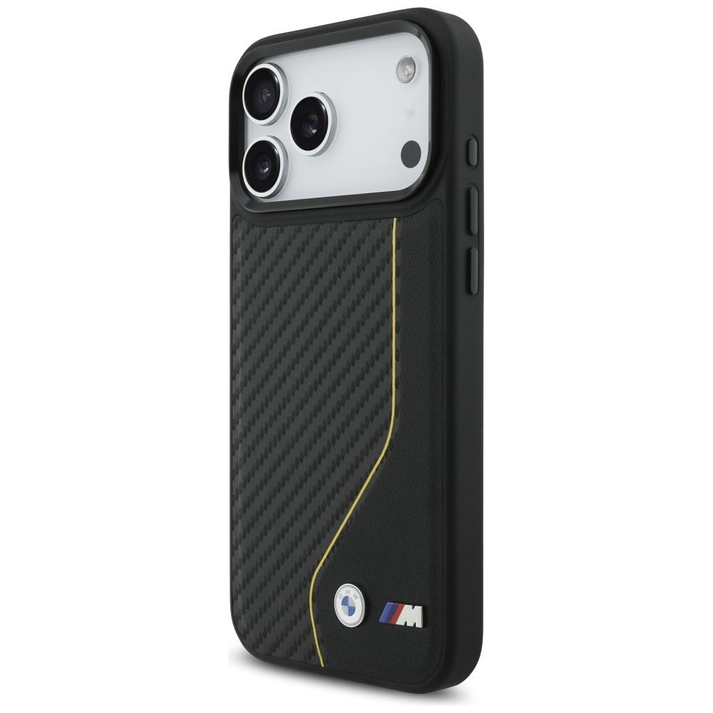 BMW M Carbon Line & Logo MagSafe Case for iPhone 17 Pro Max Yellow