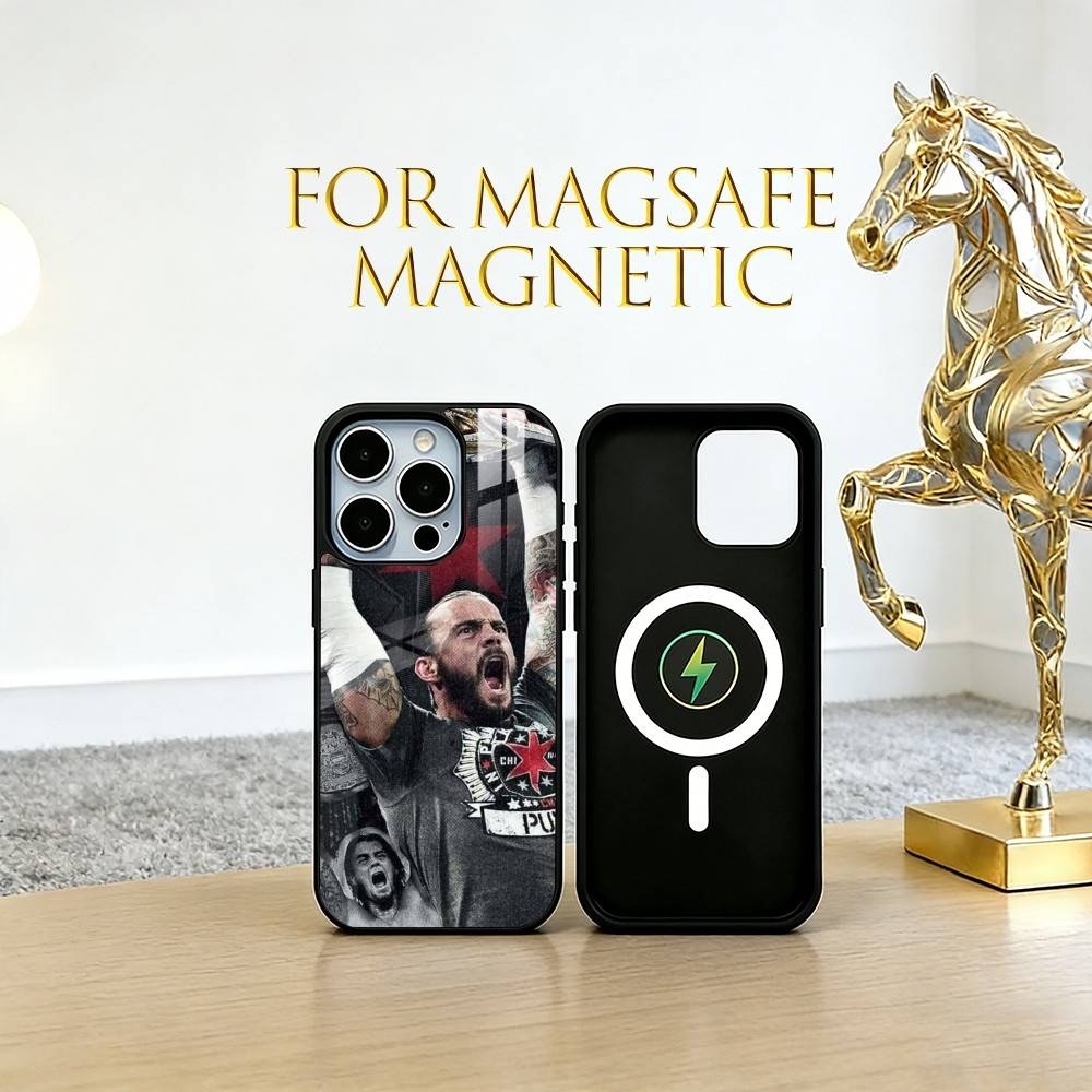 Wrestler CM P-Punk  Phone Case For iPhone17,16,15,14,13,12,11 Plus,Pro Magnetic For Magsafe Wireless Charging