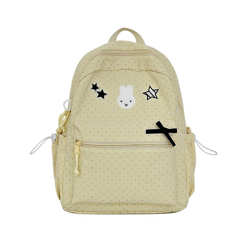 Large Capacity Student Schoolbag Female Bunny Pattern Backpack