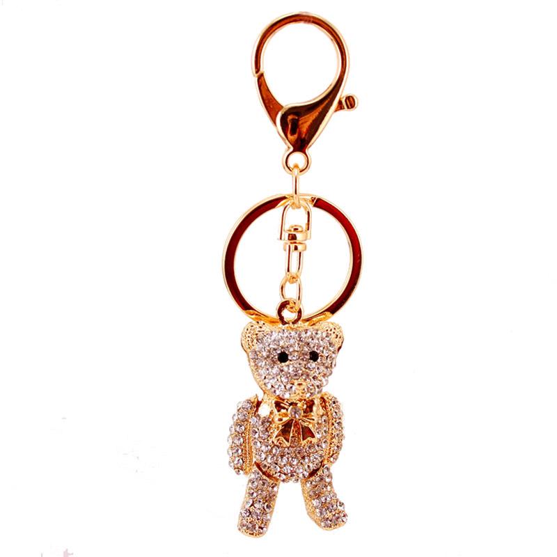 Coolxi Jewelry Little Bear Cartoon Keychain Women's Bag Accessory, Metal Pendant Keyring