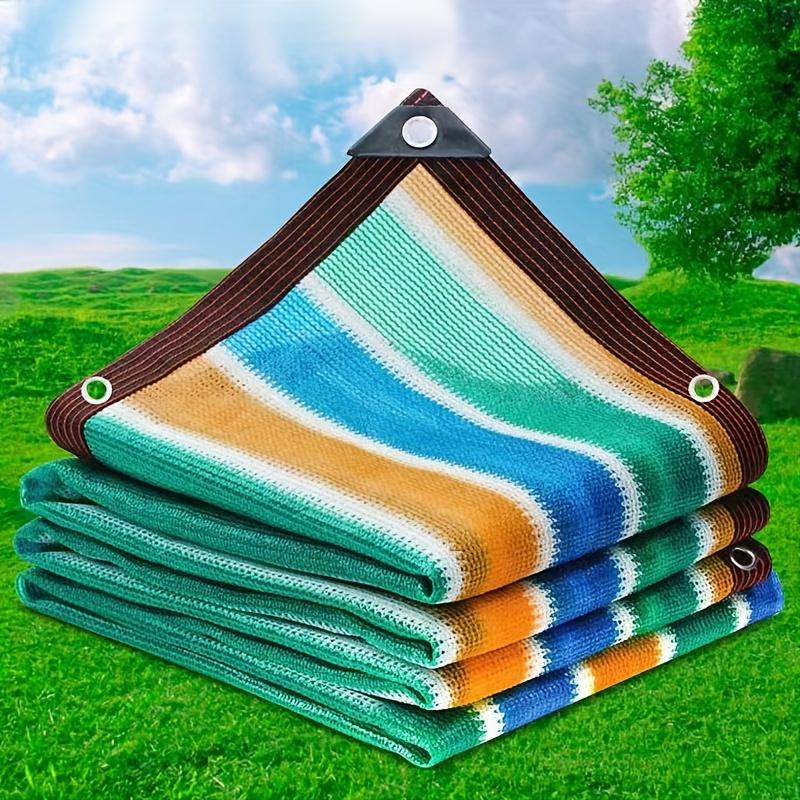 Rete Ombreggiante Traspirante a Strisce Colorate ad Alta Densità Adatta per Terrazze, Picnic, Pensiline, Giardini, Balconi e Ombreggianti per Corridoi