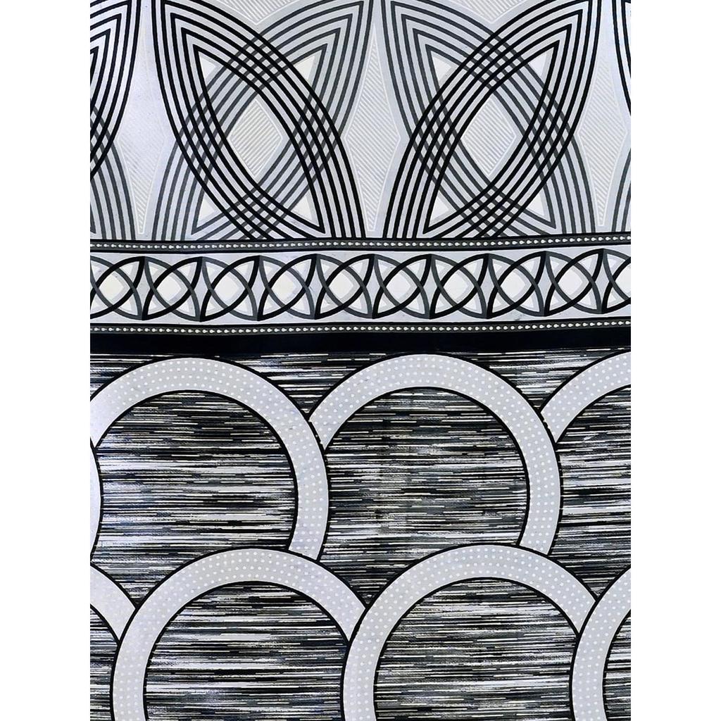 Pack of 2 Sea Ripple Polyester Window Curtains ,Dark Blue