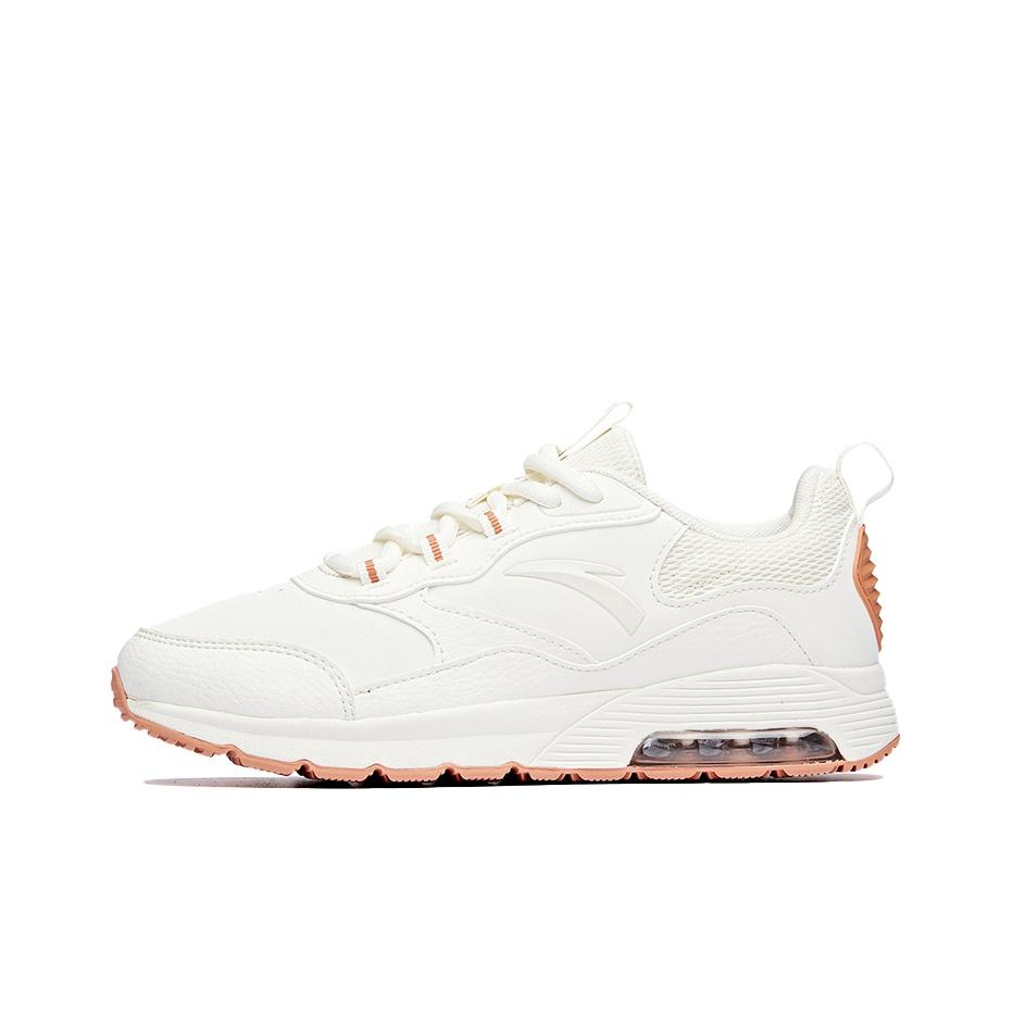 Anta Training Series Shock Absorbing Non-Slip Low-Top Training Shoes Women Sneakers White Brown 122047775-5