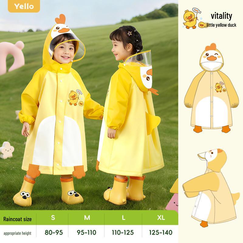 Imperméable de Pluie à Capuche pour Enfants de 4-5 Ans - Cape de Pluie Unisexe pour Filles et Garçons