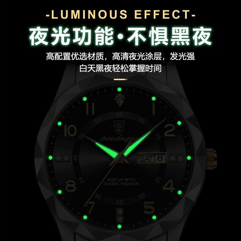 New Men's Watch Luxury Waterproof Luminous Quartz Watch