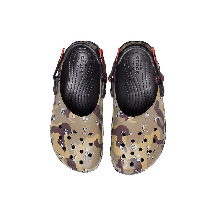 Crocs Classic Clog Desert Camouflage Beach Unisex Black Brown Sandals 207305-088