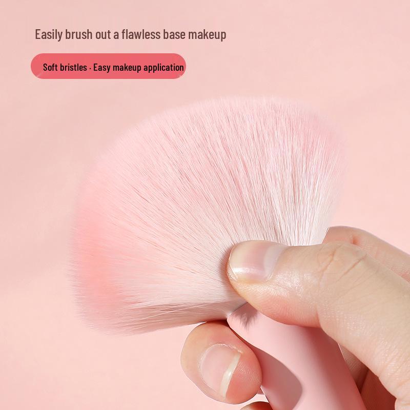 Soft Bristle Makeup Brush Set: Powder, Eyeshadow, and Blush Brushes