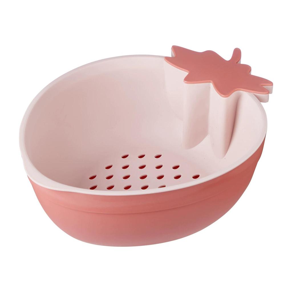 1 pezzo cestino per frutta e acqua per la casa a doppio strato a forma di fragola cestino scolapiatti cestino portaoggetti utensili per la pulizia della cucina