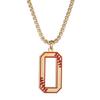 INS trendy stainless steel European and American fashion outdoor digital baseball necklace men's accessories titanium steel pendant