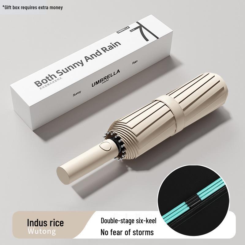 96-rib Automatic Windproof Umbrella with Wooden Handle, UV Protection, Sun & Rain Shield, for Men & Women - Enlarged, Thickened, Reinforced.