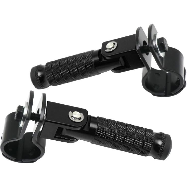 M8 Motorcycle Foot Rests Fit 1.22-1.29In Motorbike Brackets Foldable Foot Pegs Front Footpeg Rear Footpeg Anti-Skid Rearsets Folded Footrest 90