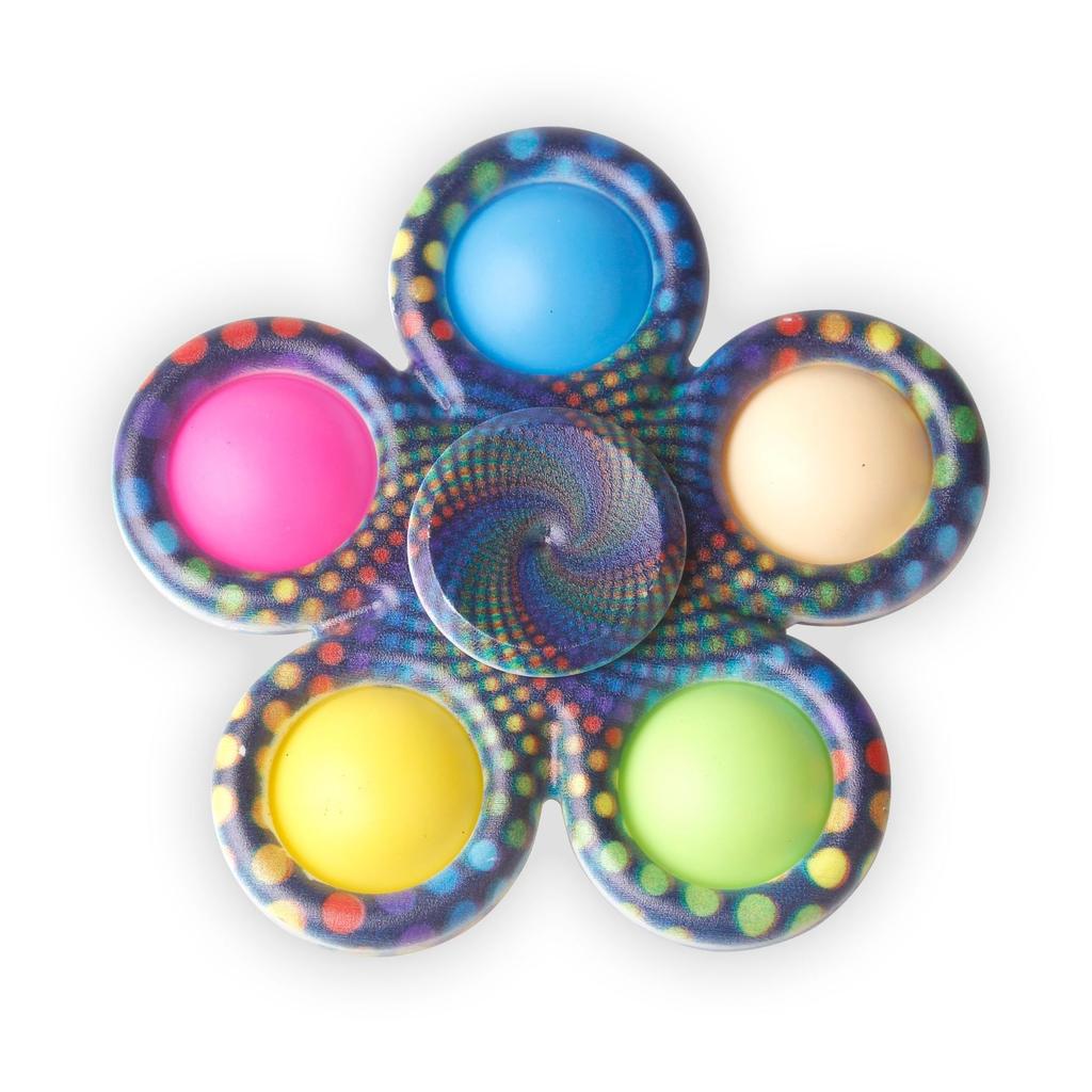 Tie Dye Einfacher Fidget Spinner Pops Fingerspielzeug Push Bubble Handspinner für ADHS Angst Stressabbau Sensorische Geschenke für Kinder