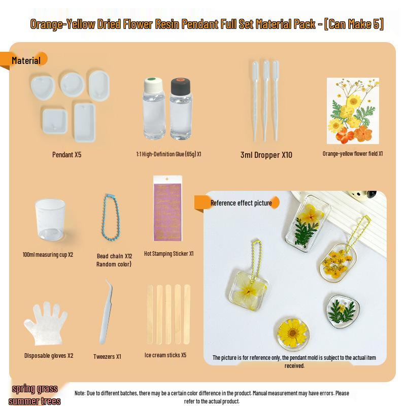 Handmade Crystal Epoxy Dried Flower Coaster DIY Kit for Kids - Back To School Gift