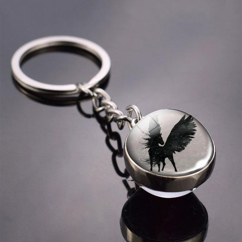 Glow In The Dark Horse Pendant Glowing Horse Stuff Luminous Horses Glass Ball Pendant Crazy Horse Lovers Gifts