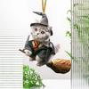 Cat-Shaped Pendant Car Hanging Decoration with Lanyard Easy To Hang Non-Fading Auto Rearview Mirror Hanging Ornament