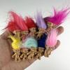 5/10Pcs Mini Trolls Dolls Anime Action Figure Colorful Hair Family Members Models Collection Kids Toys Gift Nostalgic