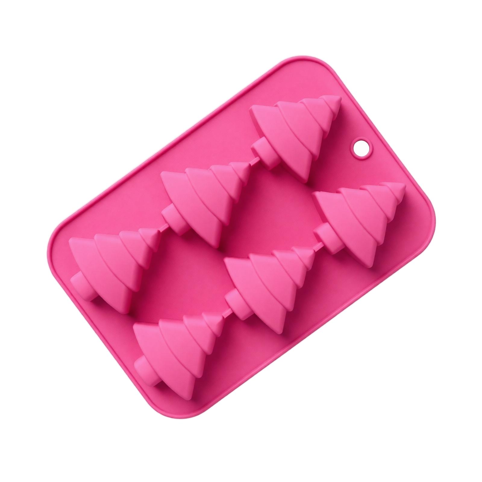 6 Cavity Silicone Mold Snowflake Design Food Grade Flexible Non Stick Mold for Mousse Cookies Chocolate Baking Mold one size