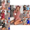 Cozy Women's Fluffy Faux Fleece Hooded Shorts Romper Pajamas Nightwear Set