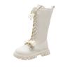 Girls Leather Boots Medium and High Boots Autumn and Winter New Children's Boots Knight Boots Fashion Baby Leather Boots