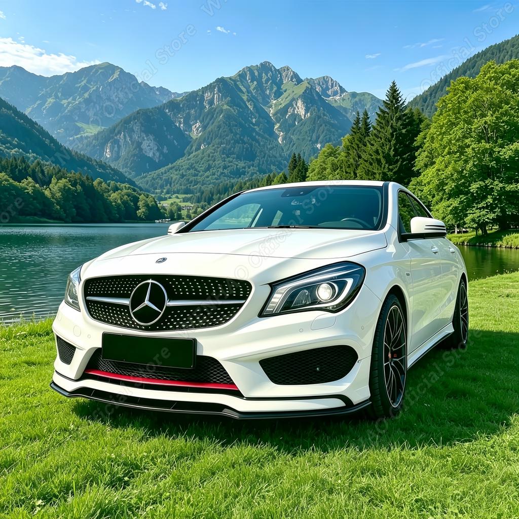 Front Bumper Splitter Lip Spoiler Diffuser Guard Body Kit Cover For Mercedes Benz CLA Class C117 CLA200 260 CLA45 AMG 2013-2015
