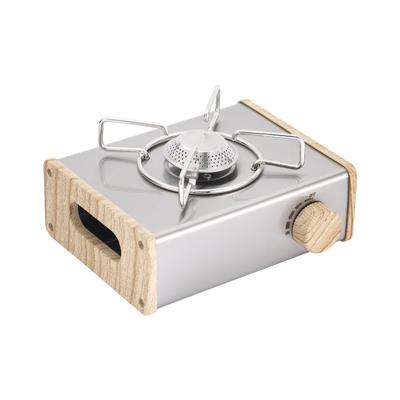 Réchaud à Cassette d'Extérieur Camping Réchaud à Gaz Portable Four à Cassette en Acier Inoxydable Brûleur à Gaz Accessoires de Camping