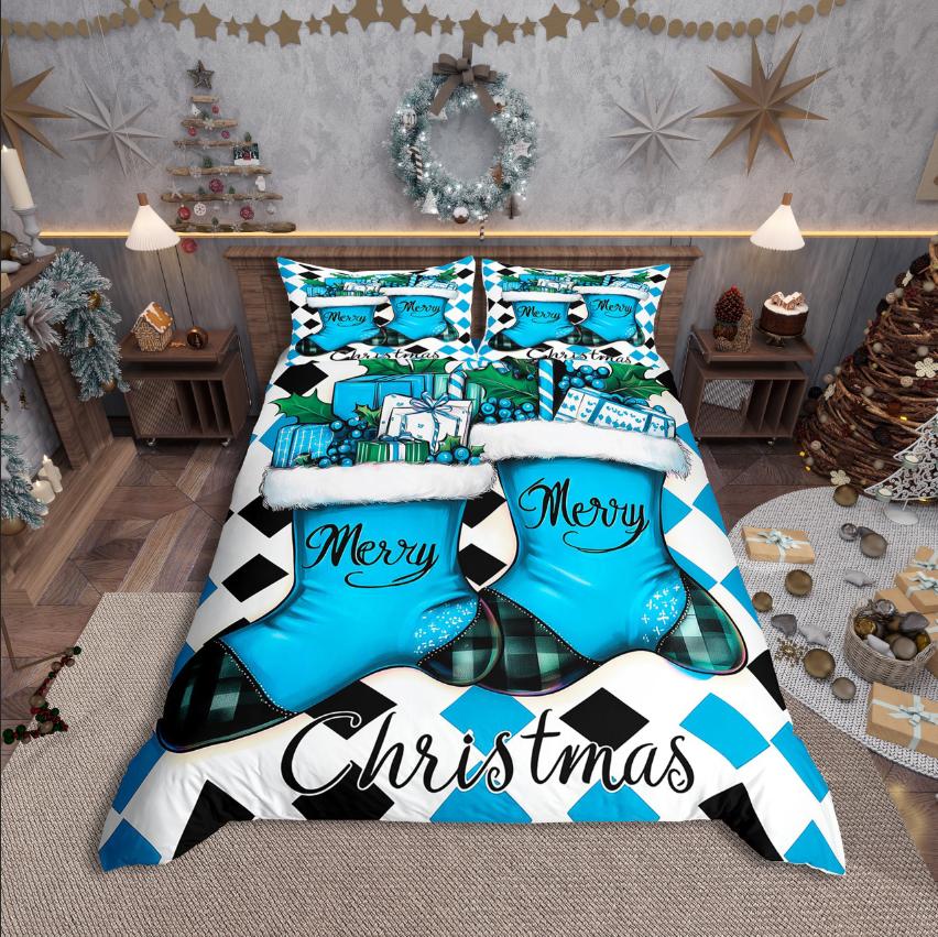 Comforter Homewish Merry Christmas Festival Xmas For Kids Bedding Sethappy New Year Decor