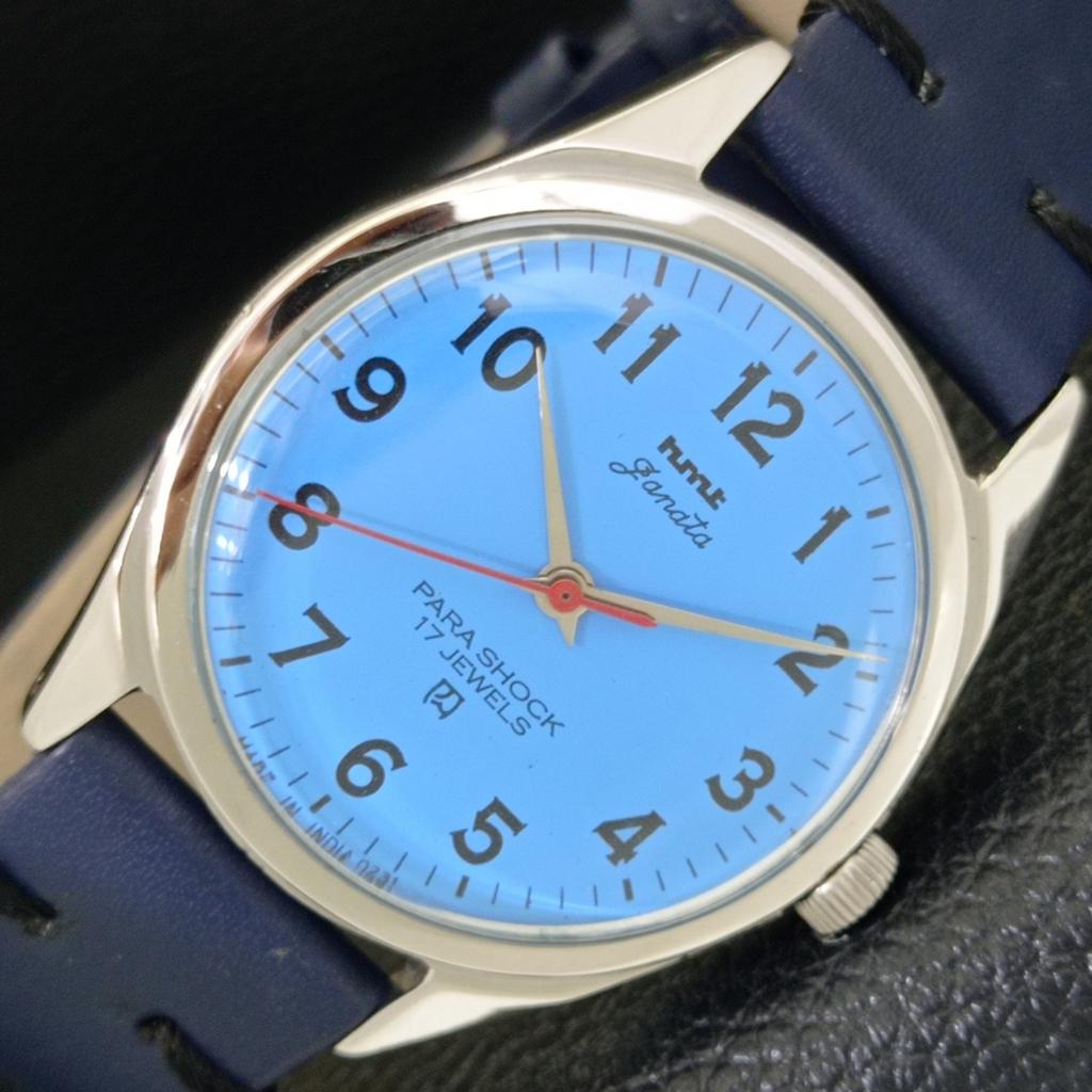 

ВИНТАЖНЫЕ ЧАСЫ С РУЧНЫМ ЗАВОДОМ HMT JANATA ИНДИЙСКИЕ МУЖСКИЕ С ЦИФЕРБЛАТОМ НЕБЕСНО-ГОЛУБОГО ЦВЕТА a700049-5 R201-a700049