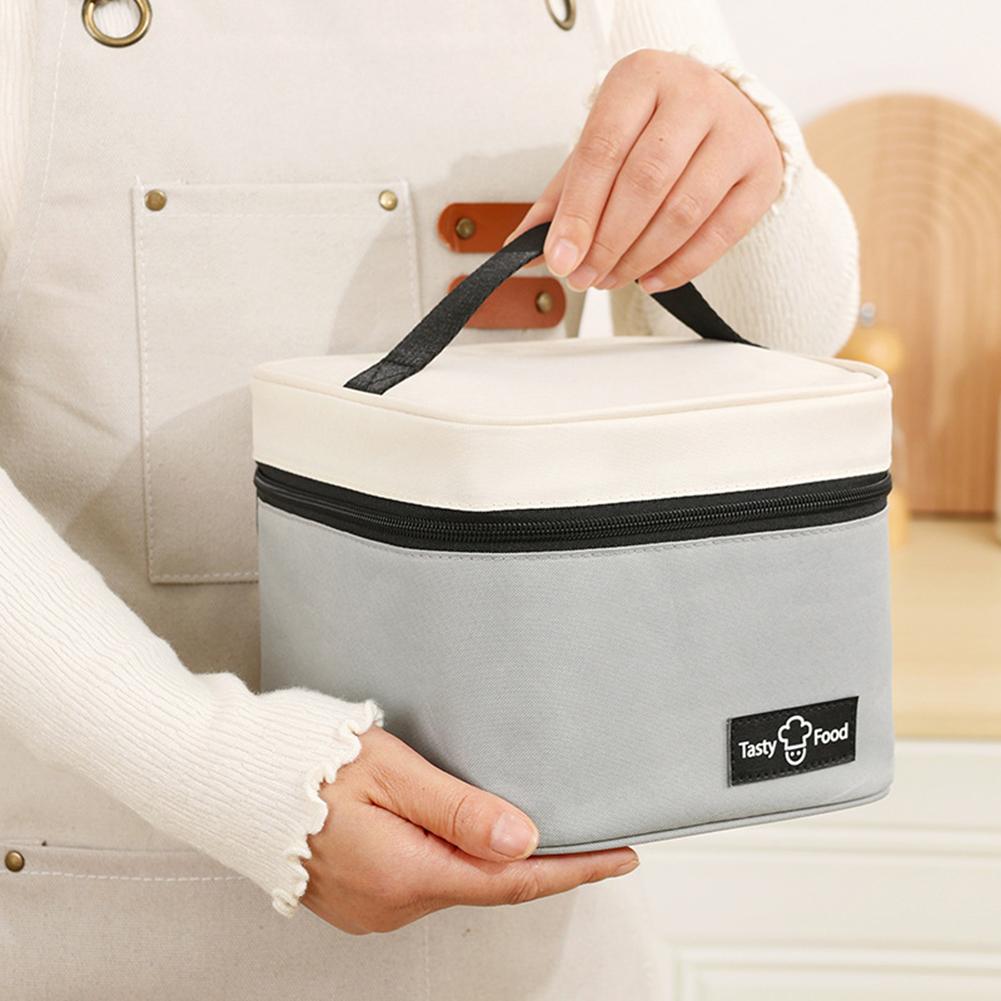 Picnic Bag Large Capacity Storage Bag Portable Food Thermal Bag Portable Lunch Bag with Handle for Beach Picnic Road Trip Travel