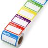 300 Self-Adhesive Name Tag Stickers/Roll: Colorful DIY Labels for Storage & Office Use