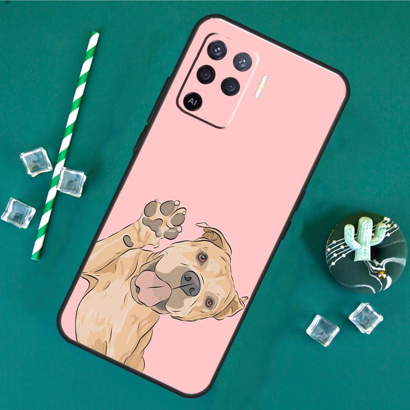 Dog Cat Paw Case For Oppo A40 A60 A80 A16 A76 A96 A18 A38 A58 A78 A98 A91 A15 A17 A74 A94 A54 A57S Cover